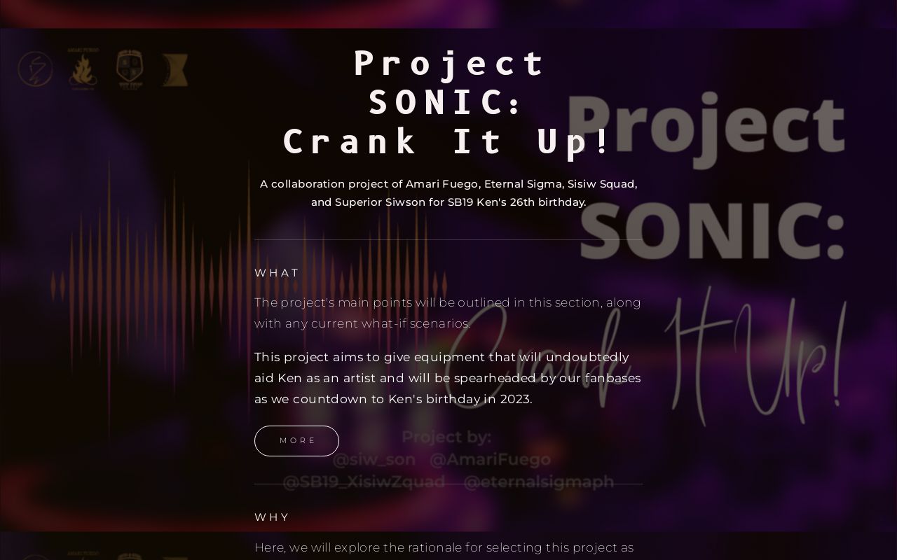 Project Sonic Project SONIC